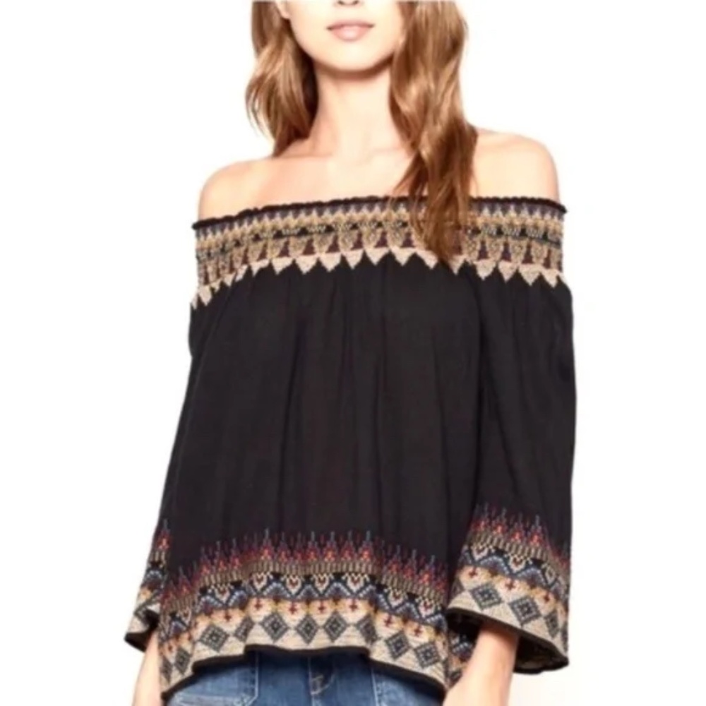Joie Crosby Off the Shoulder Smocked Top